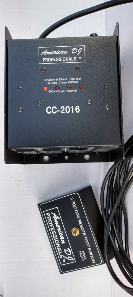 American DJ lighting sequencer with footswitch