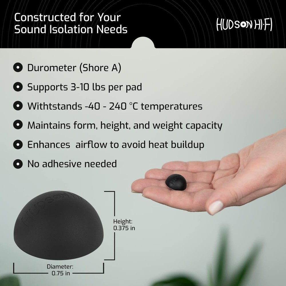 Platinum Silicone Speaker Isolation Pads - Elevate Your Audio Experience, 8-Pack