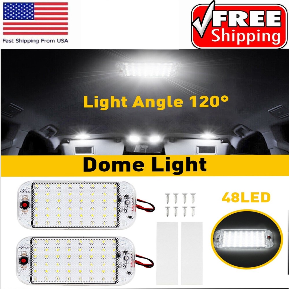 2 Pack 12V Led RV Ceiling Dome RV Light Interior Lighting for Trailer Camper USA