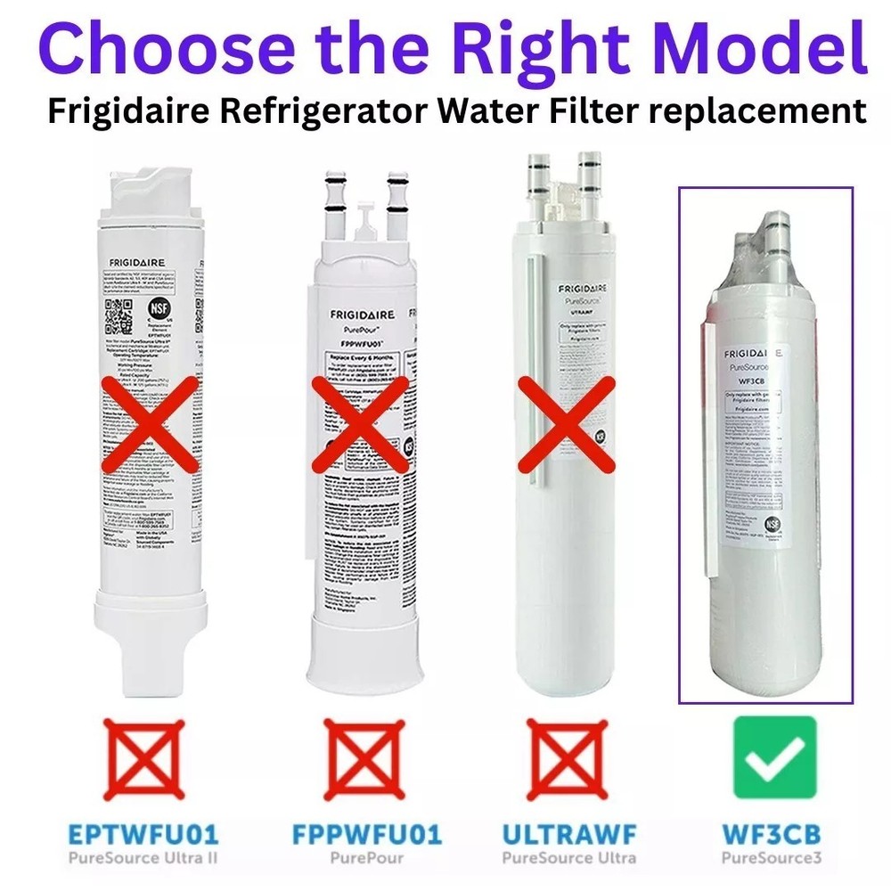4 PACK New Frigdaire WF3CB PureSource 3 Refrigerator Water Filter New US Stock