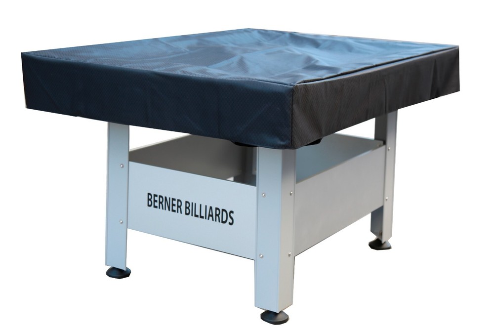 WEATHER PROOF/OUTDOOR RECTANGULAR BUMPER POOL TABLE IN SILVER ~BERNER BILLIARDS