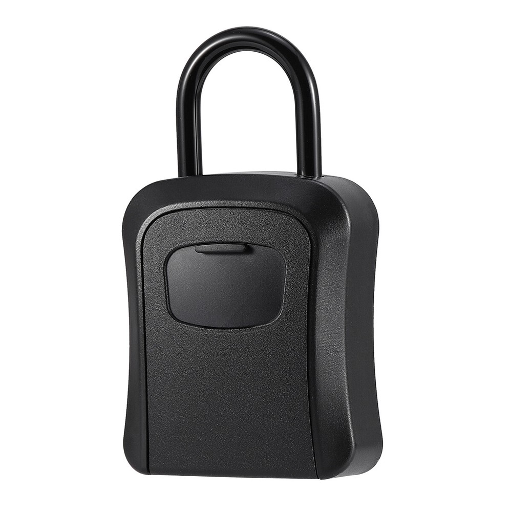 4-Digit Combination Key Safe Lock Box Portable Wall-Mounted Security Storage Box