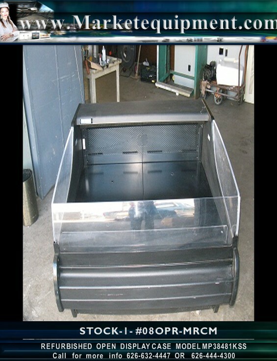 48" Horizontal Open Display Case self-contained refrigeration