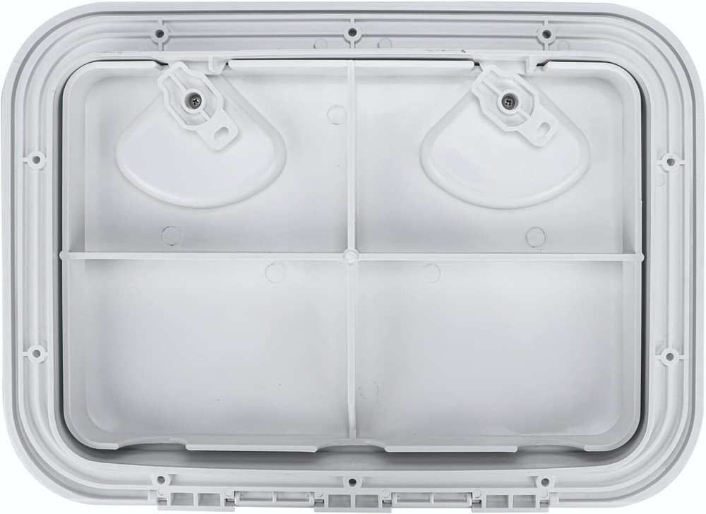 White Marine Deck Access Hatch 17.3“×12.4" Boat Hatch & Lid Rectangle Deck Hatch