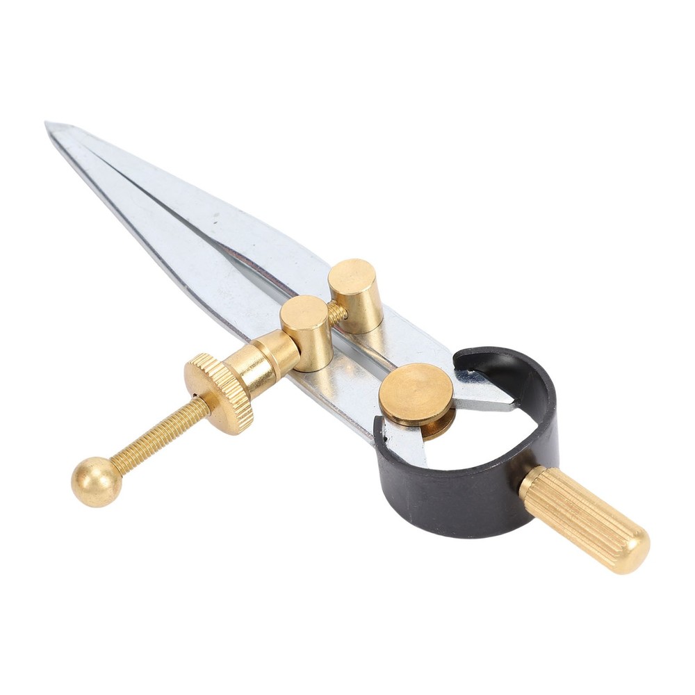 Spring Wing Divider Caliper Adjustable Lockable 4in Steel Leather Compass⭐