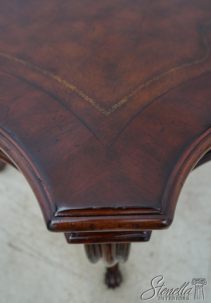 61635: HOOKER Leather Top Continental Style Desk