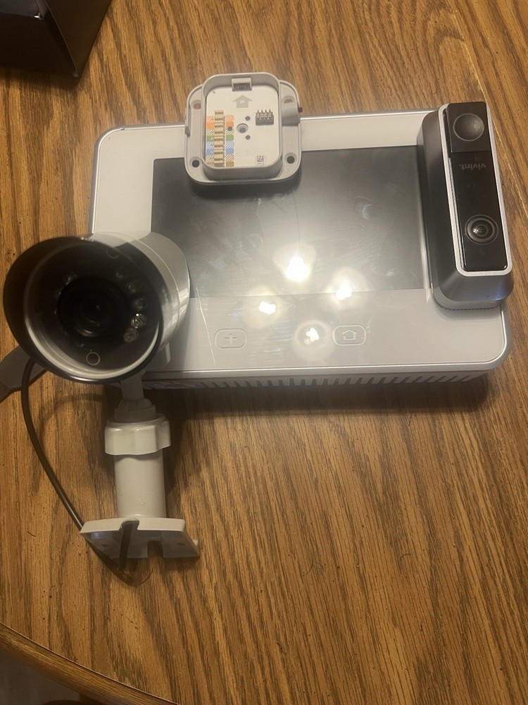 Preowned Vivent Security Panel, Outdoor Security Camera, Doorbell Camera,