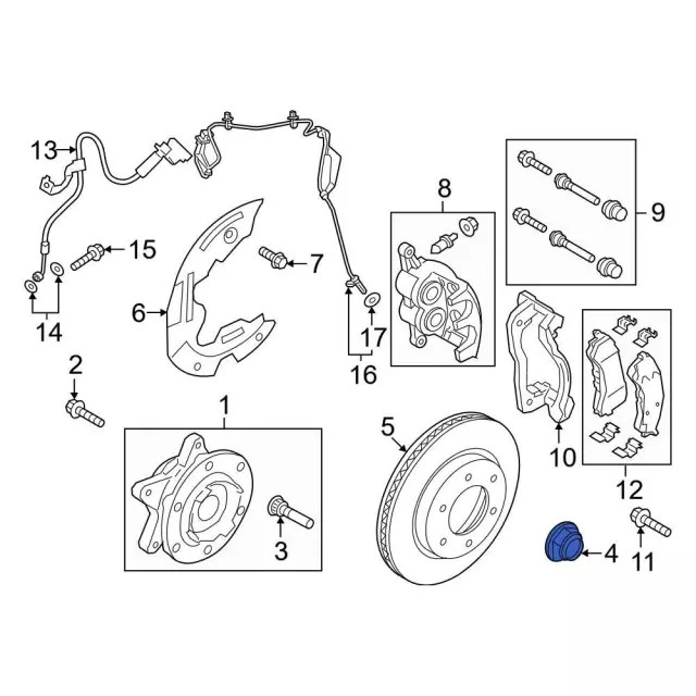 Genuine Ford Axle Nut KB3Z-3B477-A