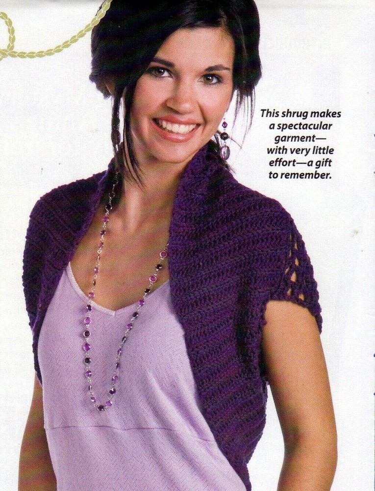EASY Simple Shrug/Apparel/ Crochet Pattern INSTRUCTIONS ONLY