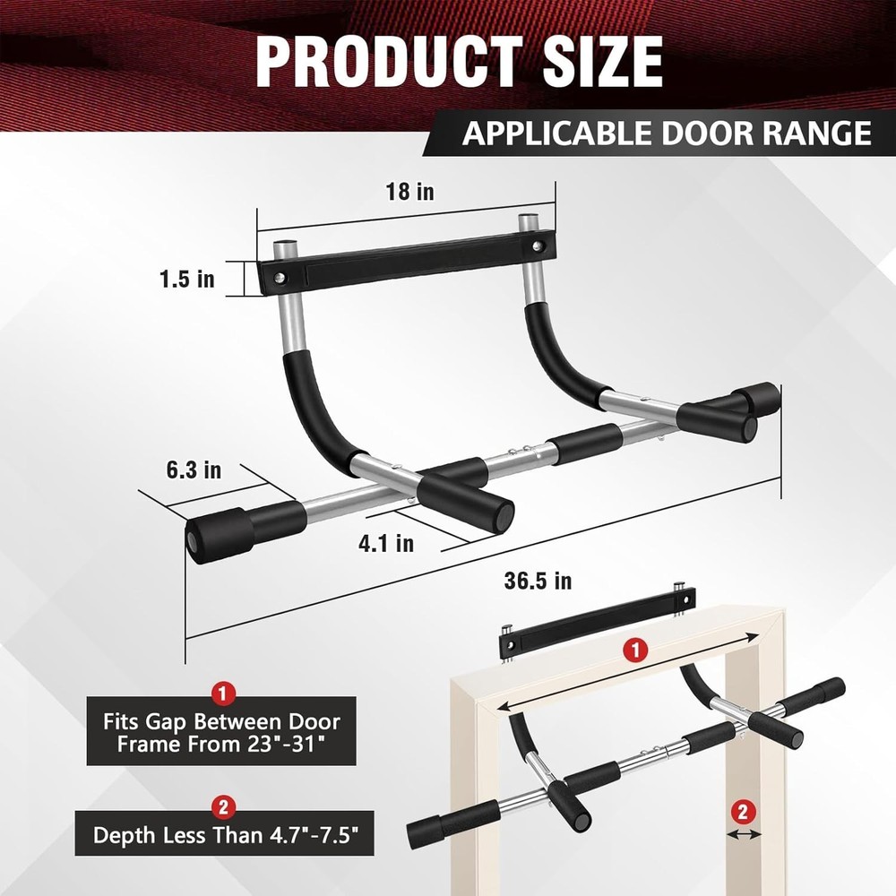 DOORWAY CHIN UP BAR PULL UP BAR SIT UP MULTI-FUNCTION HOME GYM