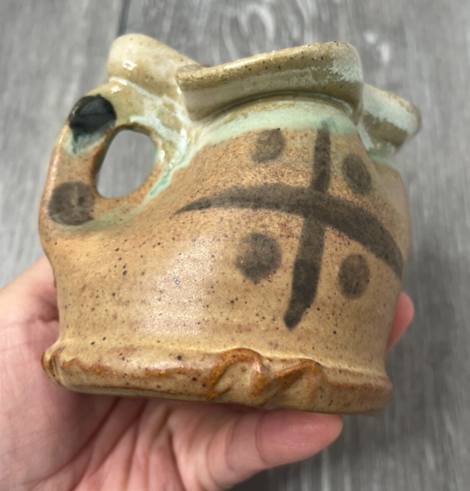 Lot/2 Art Pottery Creamer & Small Pitcher