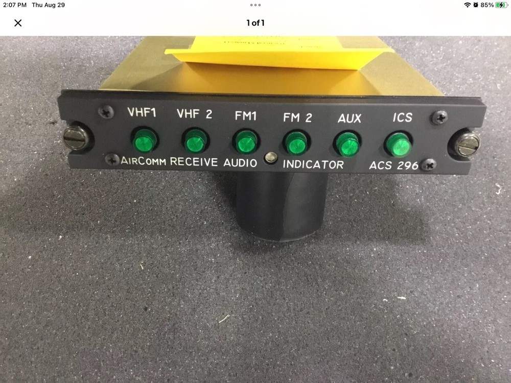 Air Comm Systems ACS 296 Audio Indicator (new)