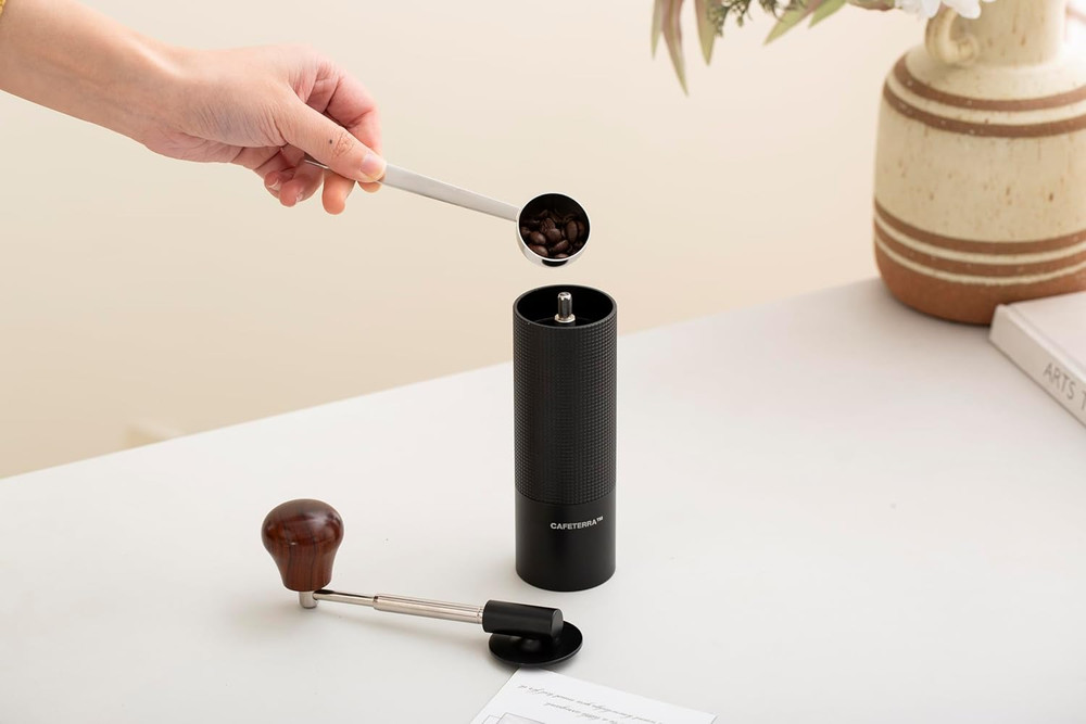 Portable Manual Coffee Grinder with Adjustable Grind & Stainless Steel Handle
