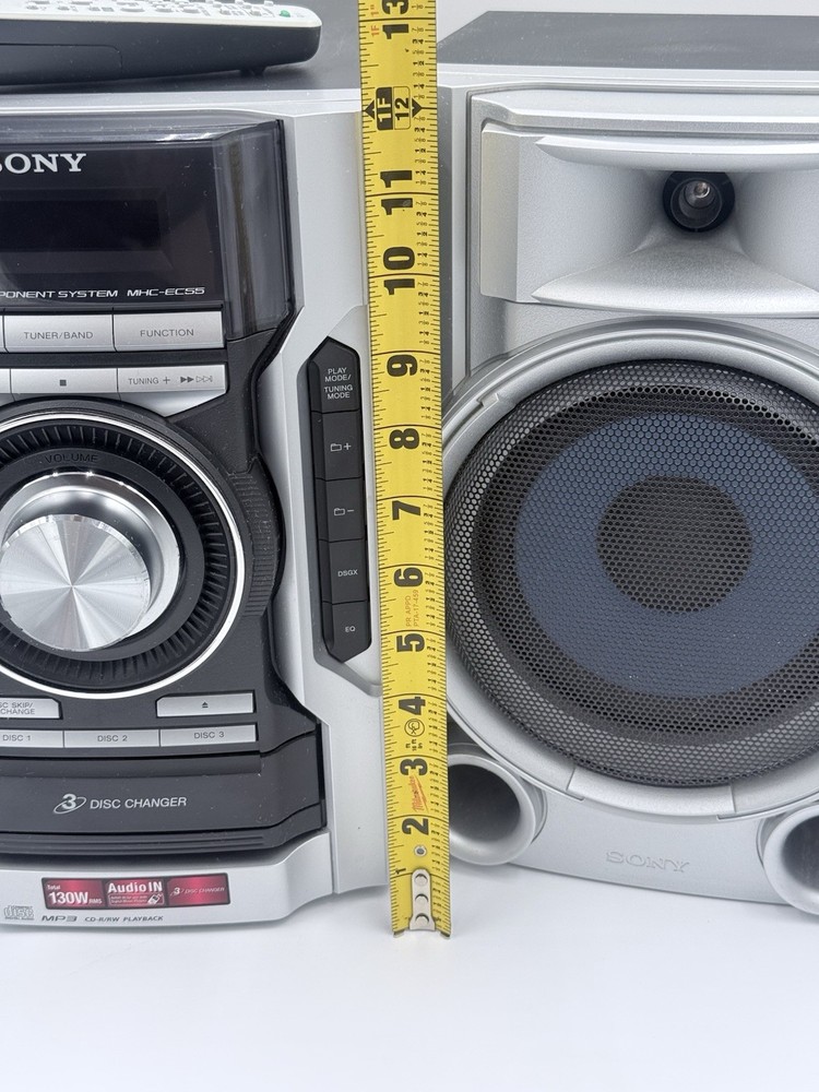 Sony MHC-EC55 | Mini HiFi Component System | 3-Disc CD Changer | AM/FM w Remote