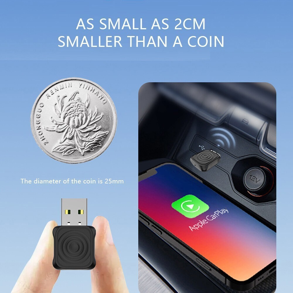 Mini 5.0 Ultra Wireless CarPlay Android Auto Adapter Auto Connection
