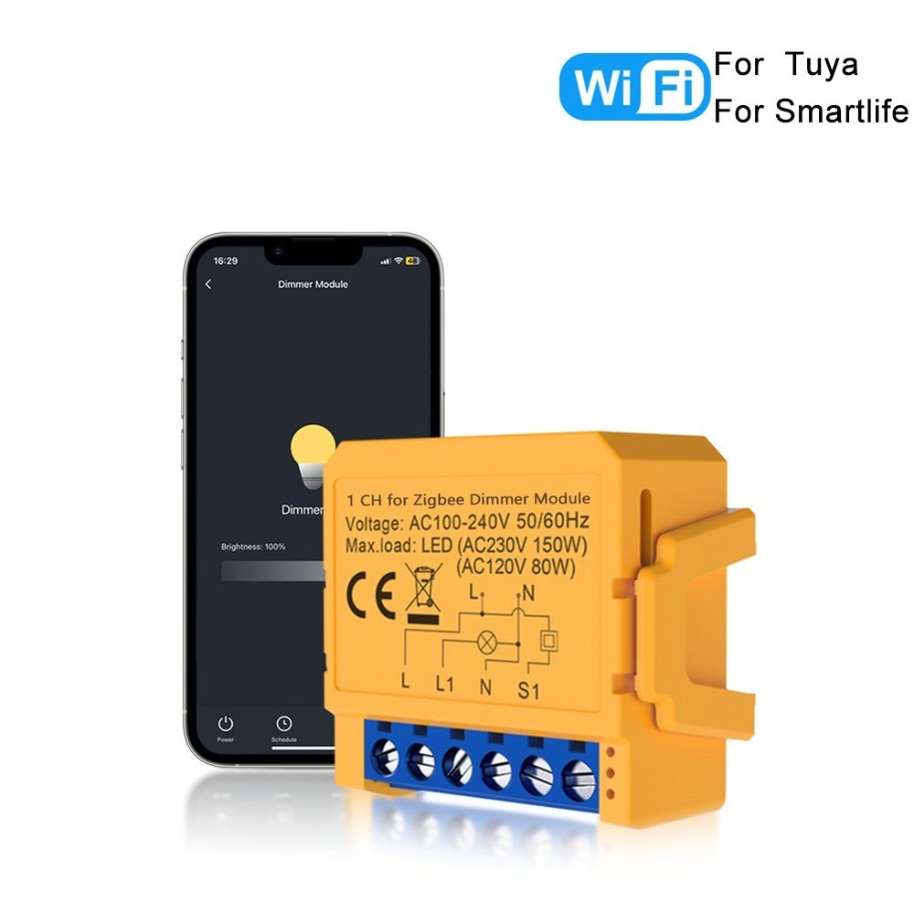 WiFi Dimmer Switch Module 12 Gang For Tuya APP Voice Control Remote Access