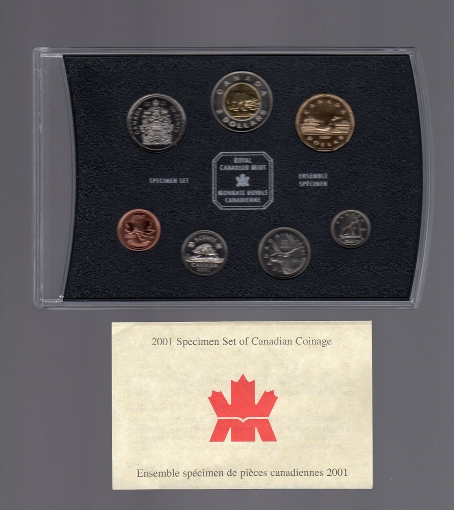 2001 Specimen set, all in original packaging and COA