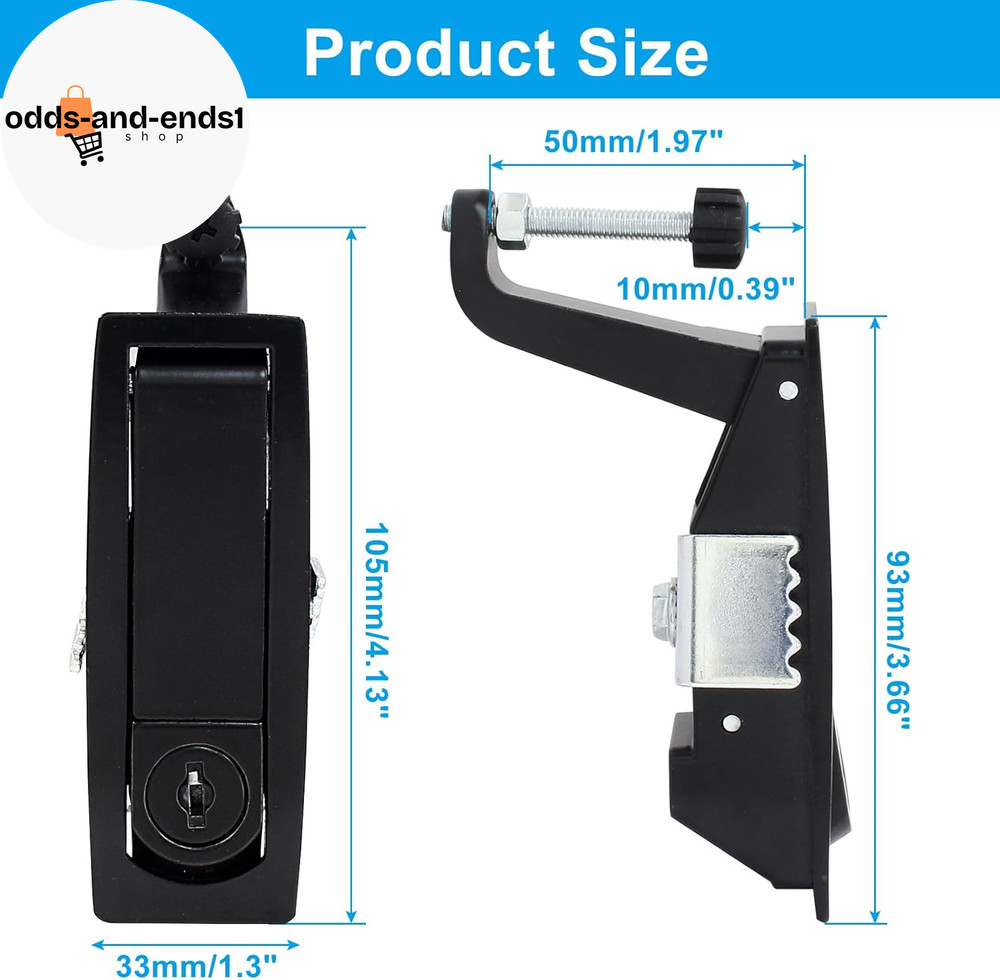2 Pcs Compression Latch Lock, Zinc Alloy Trigger Latch Lock Adjustable Lever Han