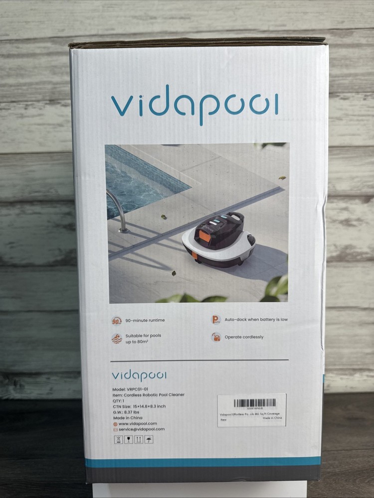 Vidapool Cordless Robotic Pool Vacuum Cleaner VRPC01-01