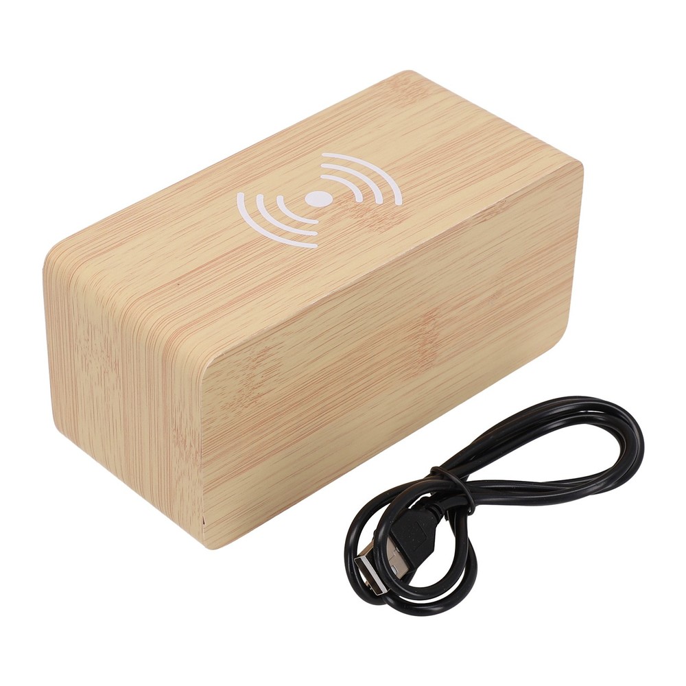 Clock Home D??cor Office Decor Temp Wireless Charging 12/24 Hour Switch