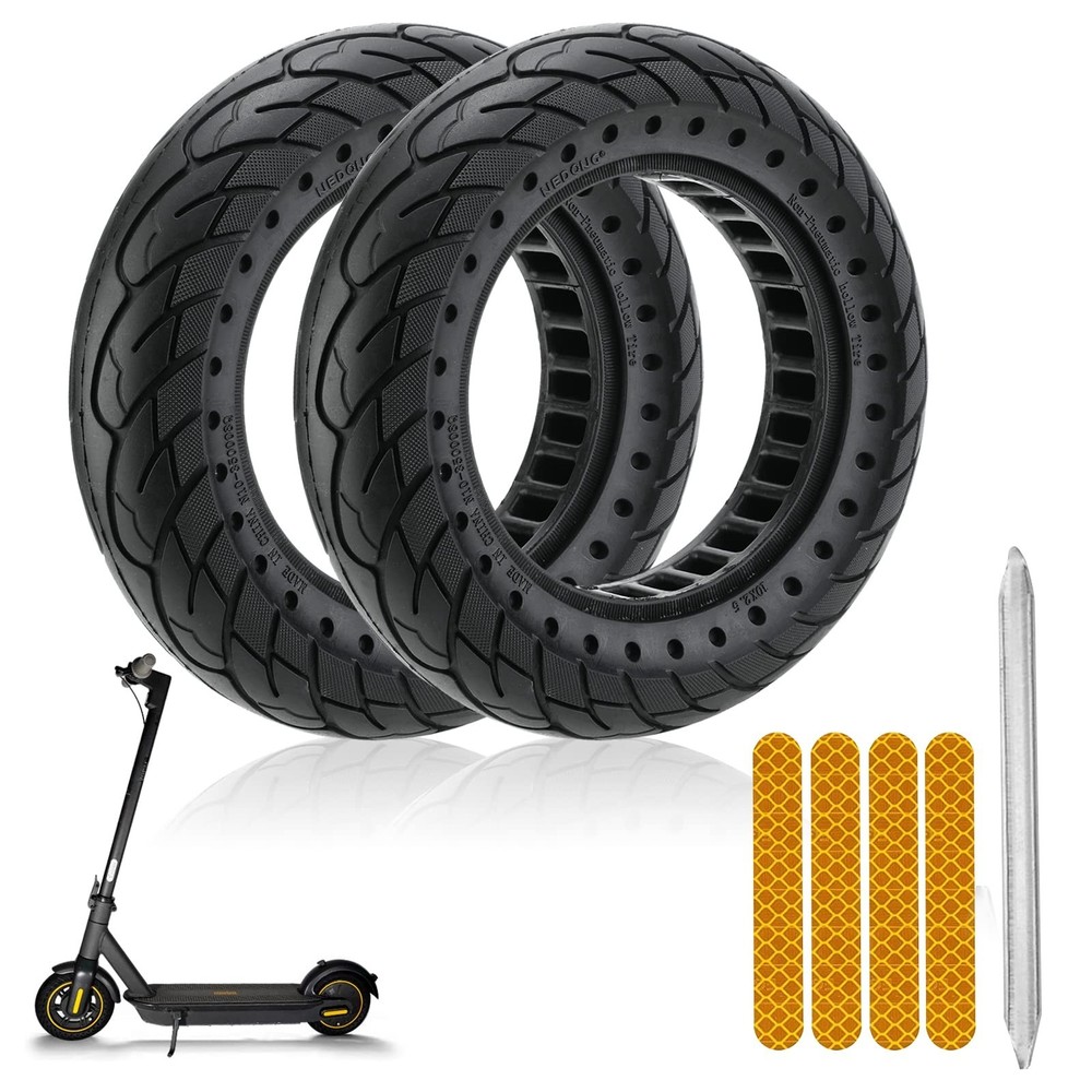 Solid Rubber Tire 10x2.5 Inch for Ninebot Segway MAX G30 G30P G30LP Electric ...