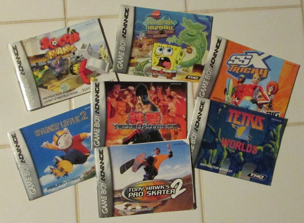 Nintendo Game Boy Basic / Advance / Color manuals & boxes gameboy booklets
