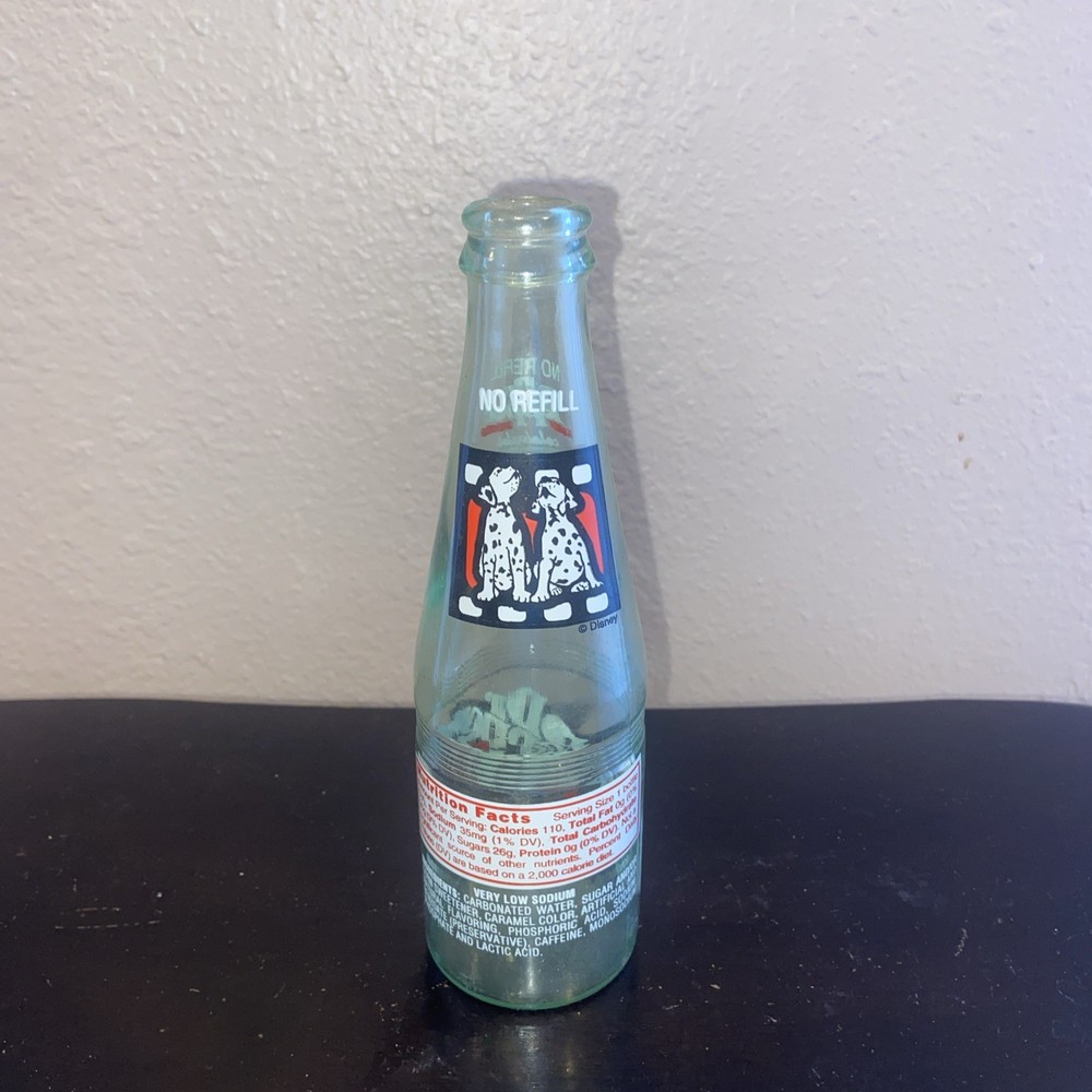 EMPTY 8oz Dr. Pepper 101 Dalmations Bottle