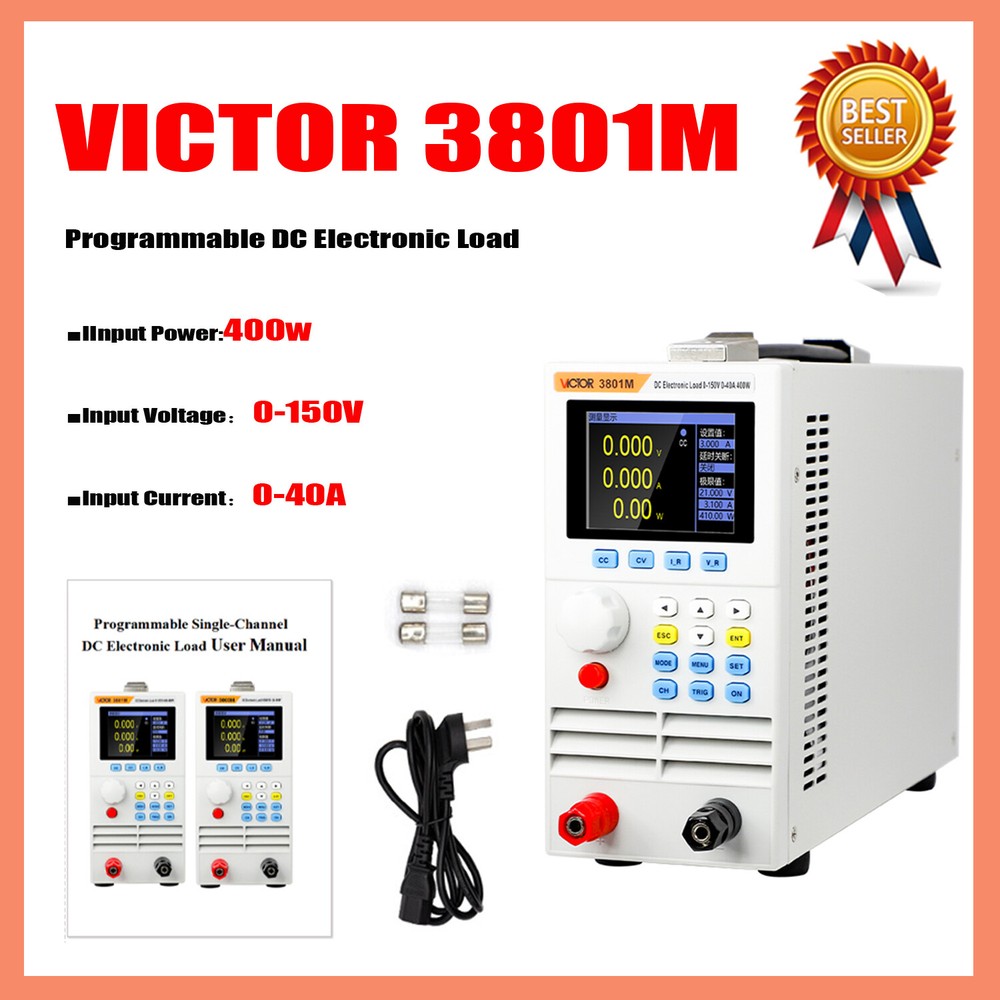 VICTOR 3801M 3803M 3824M Programmable DC Electronic Load Power 400W