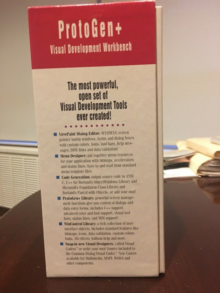 $6000 Brand New ProtoGen+ Visual Development Workbench for dazzling win apps.