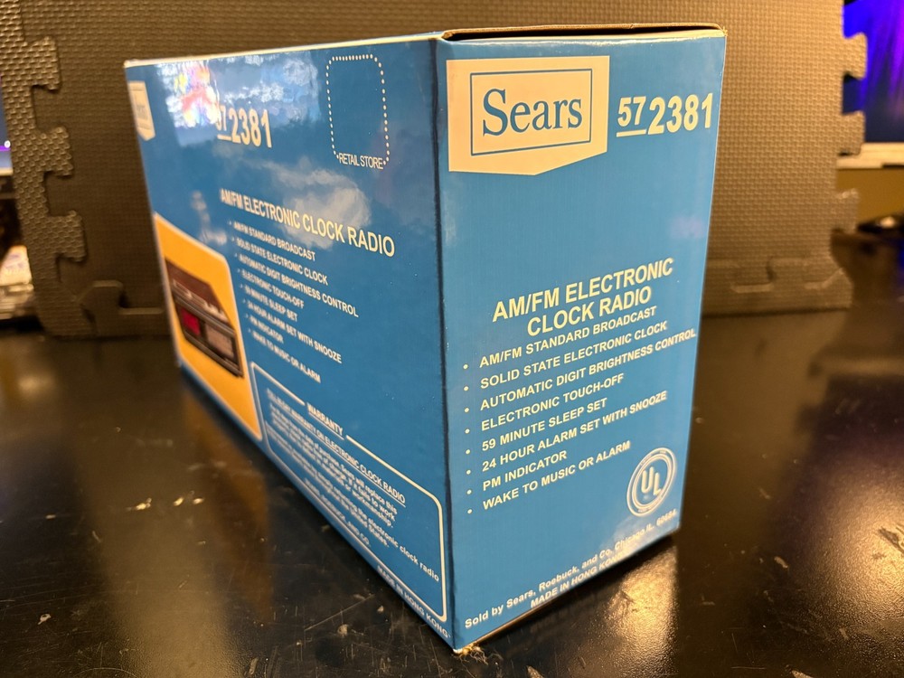 Sears Com Trek Alarm Clock - Empty custom design display box