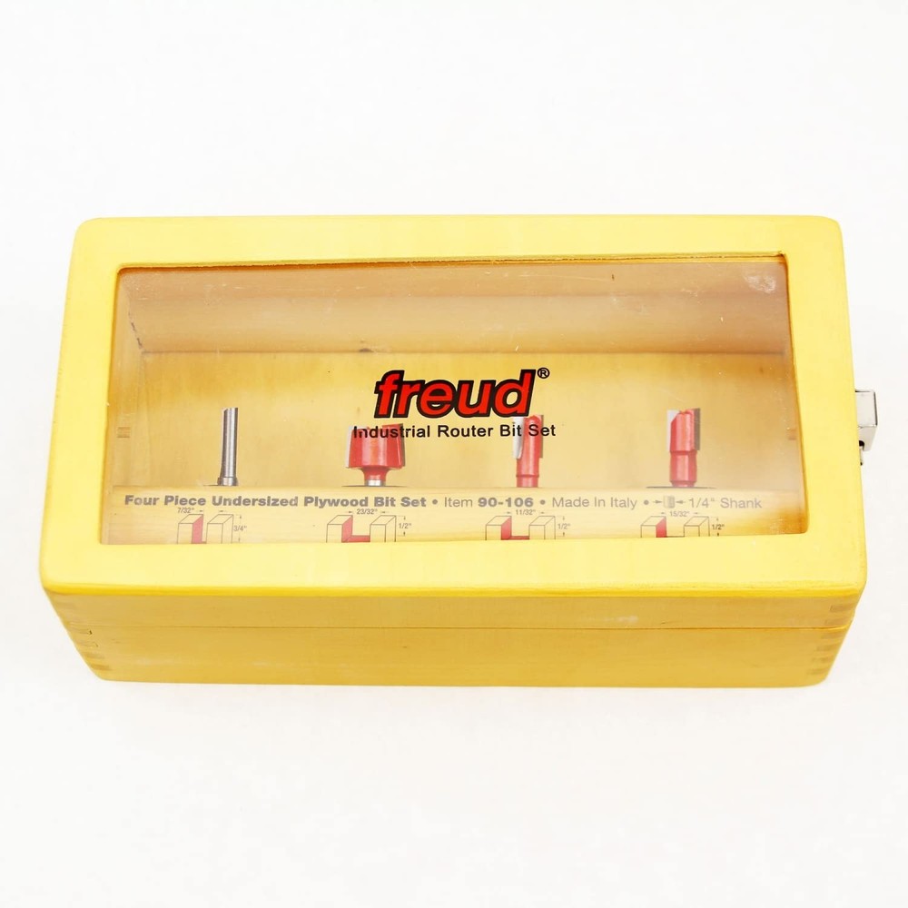 4 Piece Undersized Plywood Drill Bit Set 1/4" Shank