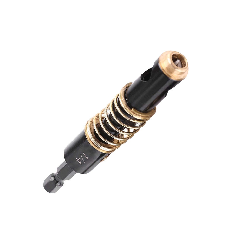 1/4" Hex Shank Wood Plastic Self-Centering Hole Puncher Drill Bit Hinge Tool