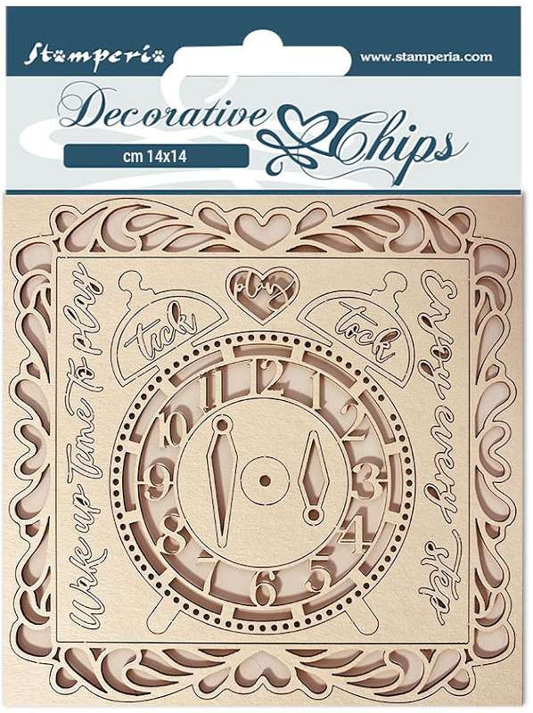 Stamperia Decorative Chips 5.5"X5.5"-Day Dream Clock