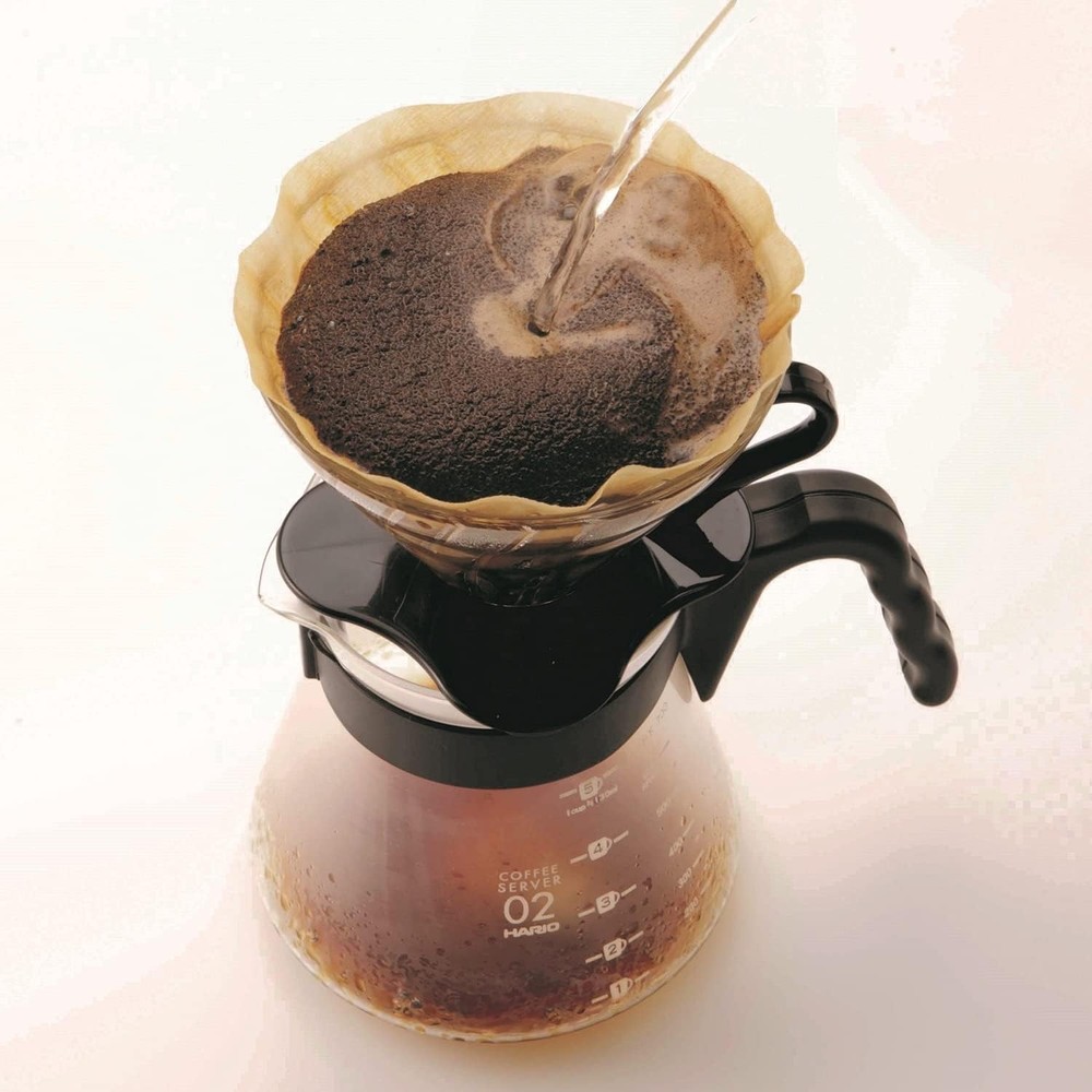 Glass coffee filter, model 02, black
