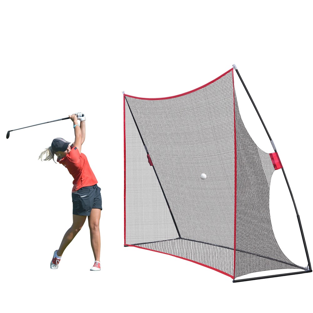Golf Net 10x7ft Portable Practice Net Hitting Chipping Training Net w/Carry Bag