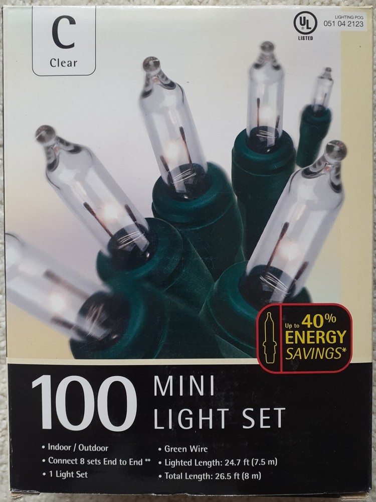NIB Target 100 Count Clear Incandescent Mini Lights
