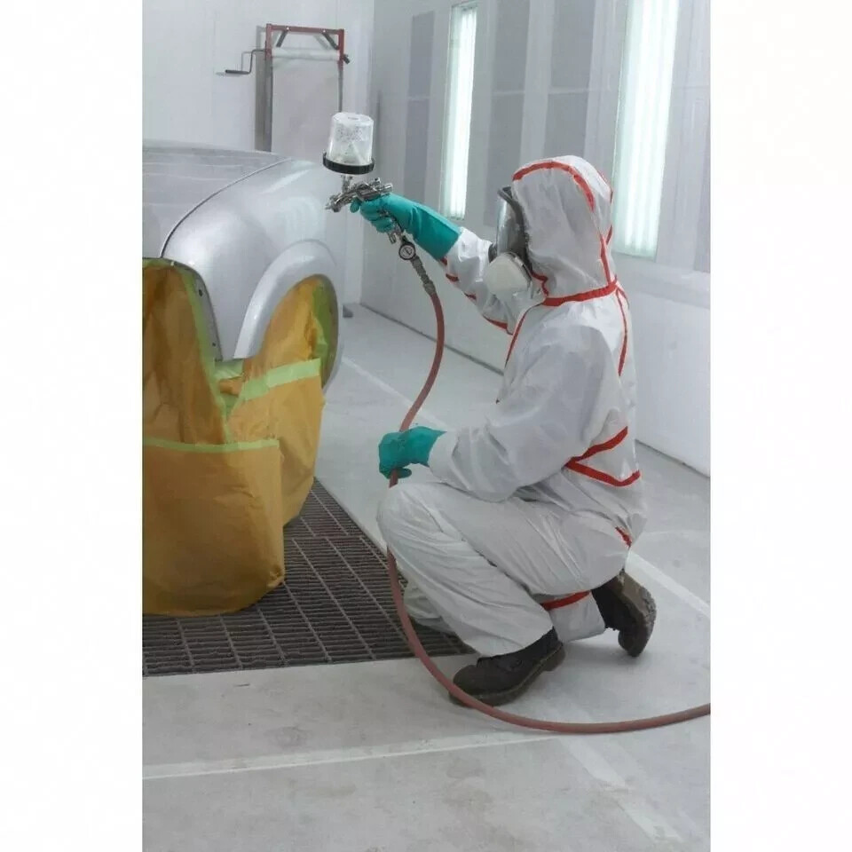Full Case 25 Pack 3M 4565 BLK Hooded Disposable Protective Coverall Size Large