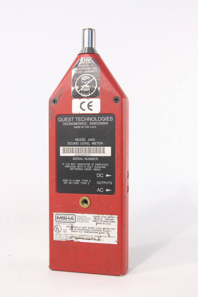 Quest Technologies Model 2400 Sound Level Meter with New Battery