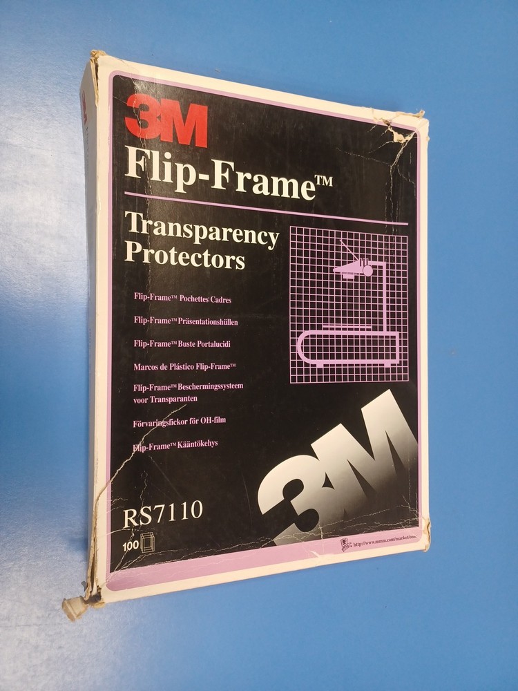 3M Flip-Frame RS7110 Transparency Protectors x 100 Visual Sysyems Division