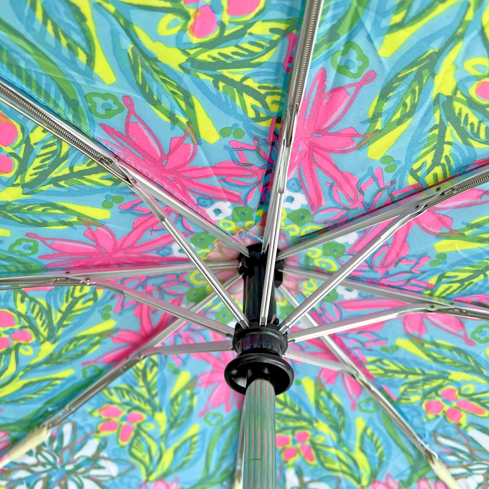 💗☔ NWT Lilly Pulitzer Folding Travel Umbrella Automatic Open & Storage Sleeve