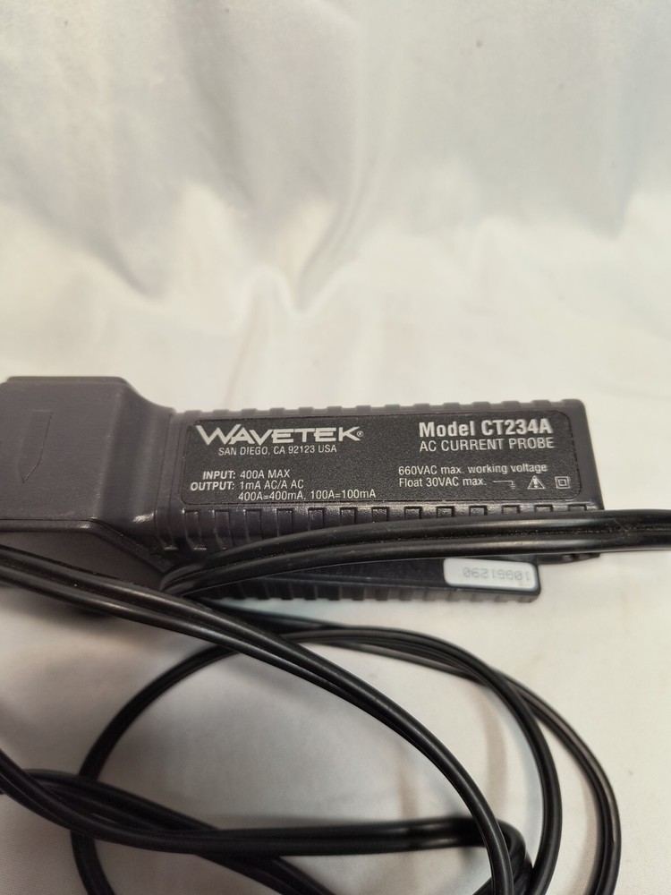 Wavetek AC Current Probe CT234A (Input 400A Max - Output 1mA AC/A AC) 5ft Cord