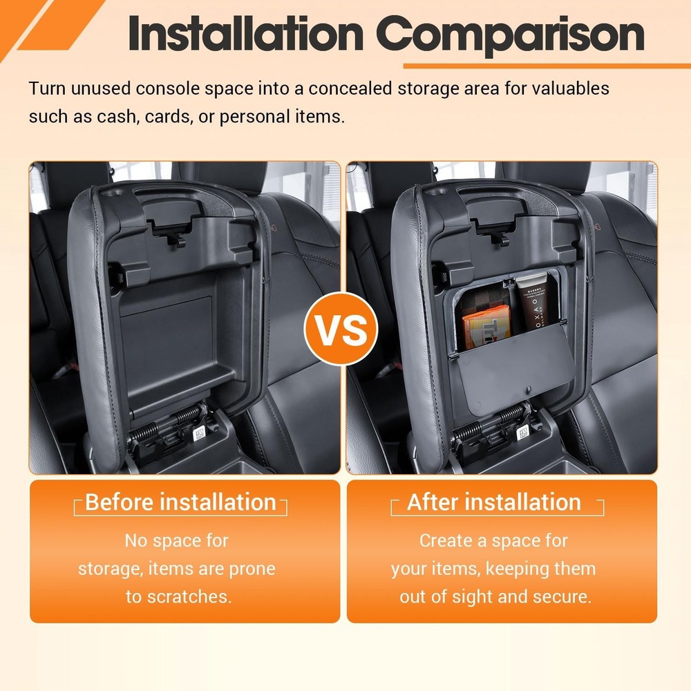 TACORBO Center Console Hidden Storage Organizer and Center Console Organizer ...