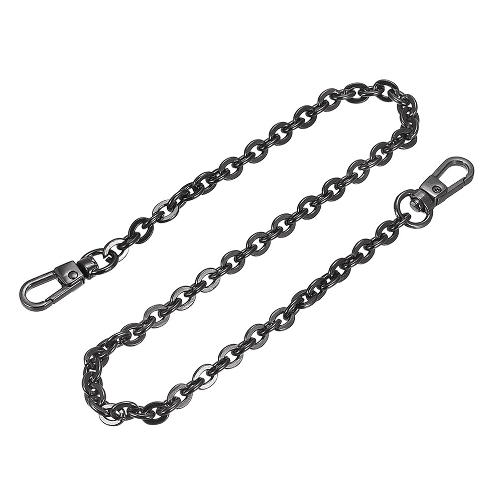 16"x0.24" Purse Chain Strap, Purse Handle Shoulder Replacement Strap(Black)