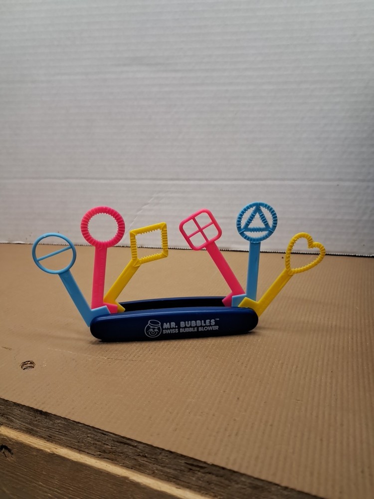 Mr Bubbles Swiss Bubble Blower - 6 different shaped wands
