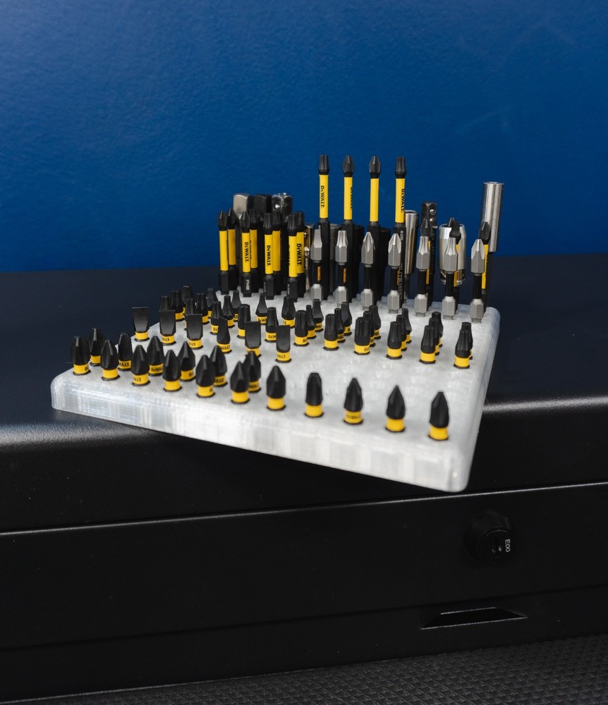 Hex Bit Organizer Holds 165 Bits | Drill Bit Storage for Toolbox Drawer & Shop