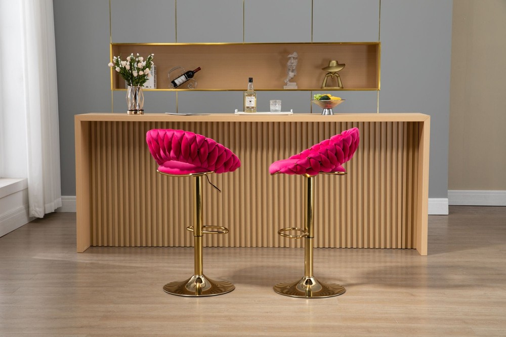 SET2PC COOLMORE Swivel Bar Stools: Adjustable, Footrest, Kitchen & Dining