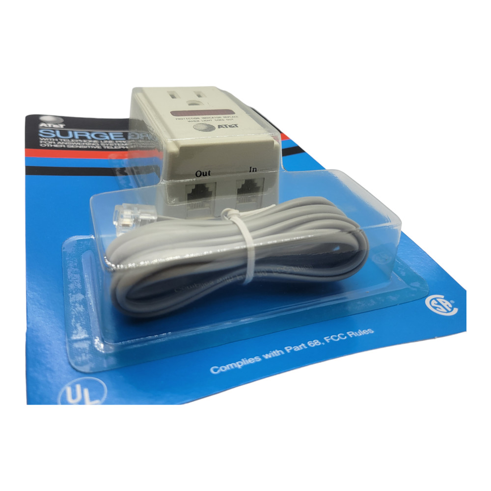 AT&T 24268 Surge Protector Electronics Protector Power Outlet Plug Noise Filter