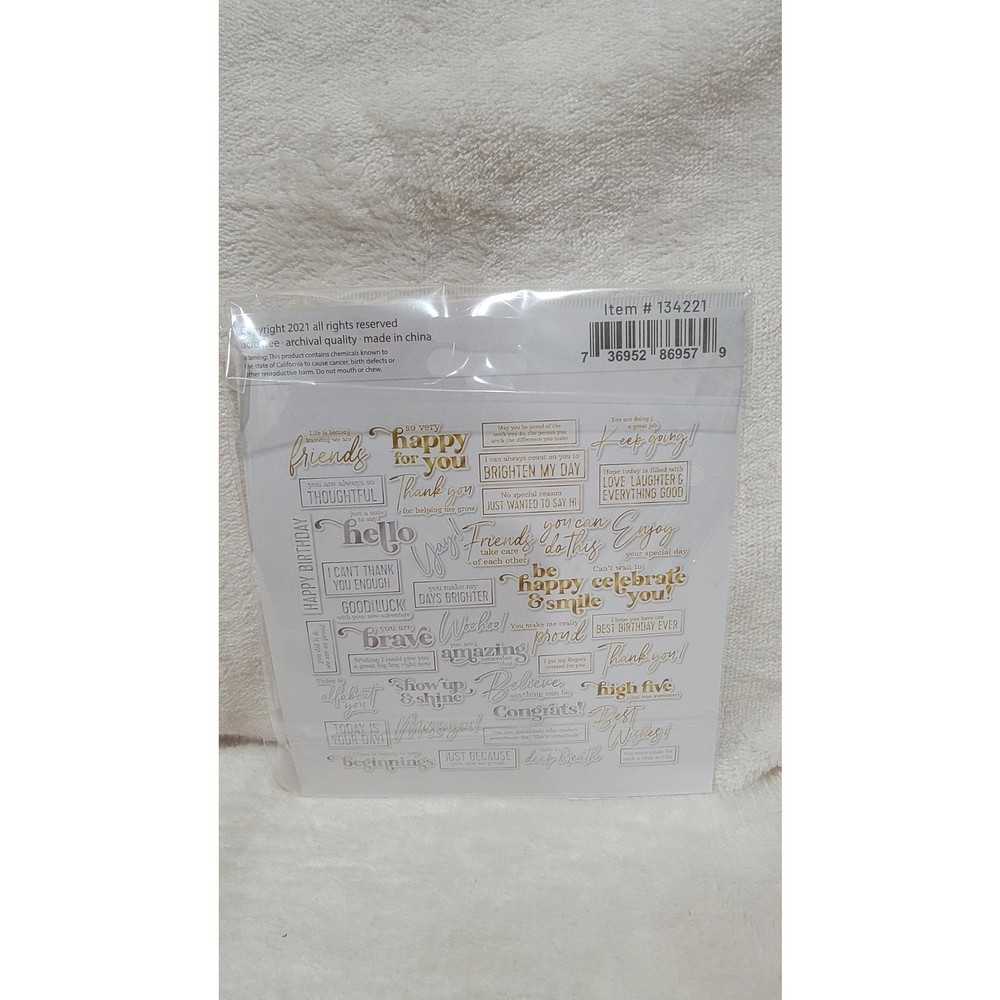 Pink Fresh Studio Ephemera Foiled Sentiments Bundle