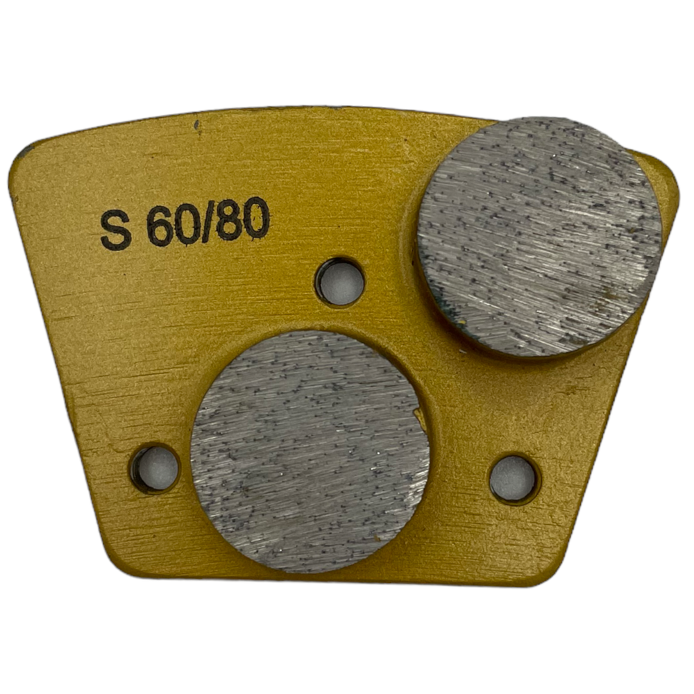 3 Pack Bolt - on Grinder Discs Pads Soft Bond for Hard Concrete Surface 60 Grit