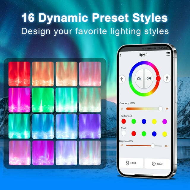 RGBW LED Ocean Wave Light Projector,Multi Dynamic Effect Wash Wall Light Ambient